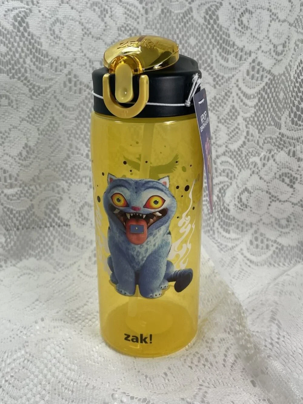 Zak Designs K-Pop Demon Hunters Derpy 25oz Plastic Bottle Dishwasher Safe Lock